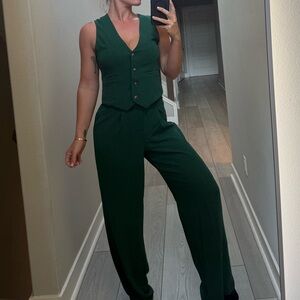 Green Women's Two Piece Set
